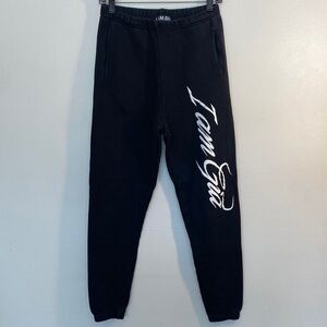 I.AM.GIA Black Joggers with White Script